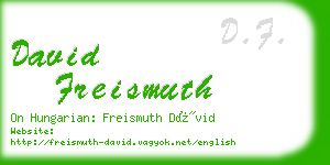 david freismuth business card